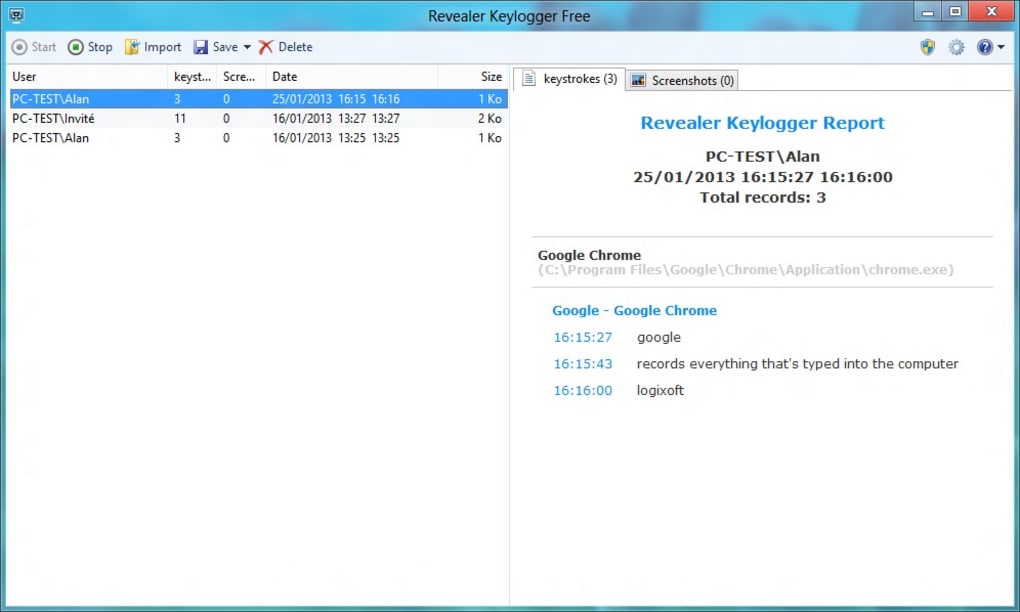revealer keylogger free download